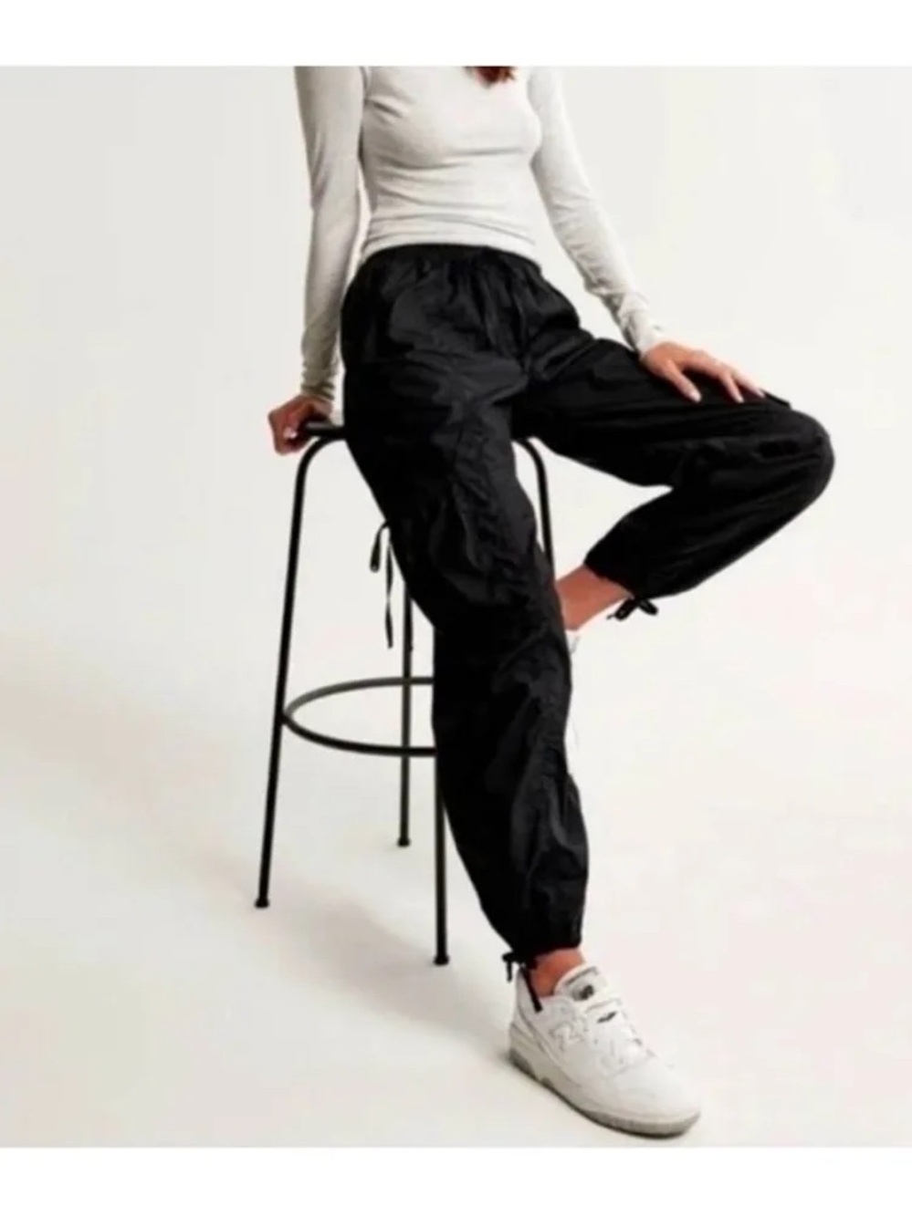 Abercrombie & Fitch Black Drawstring Joggers